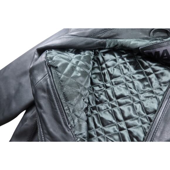 Marc New York Black Leather Winter Jacket Men's M - Picture 4 of 7